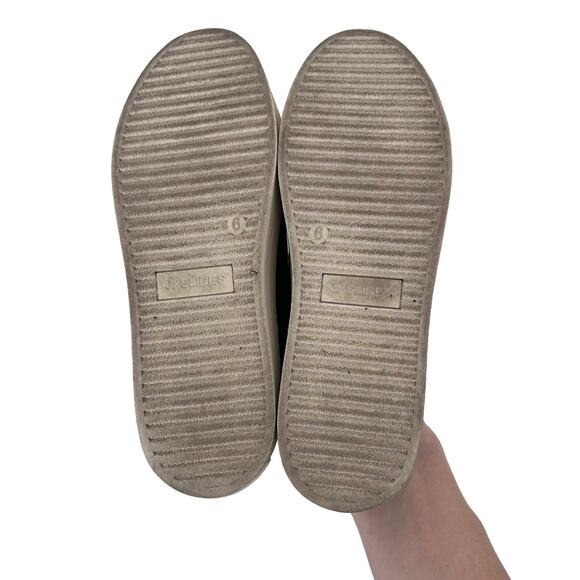 J Slides Black Leather Slip On Shoes Sz 6 - Picture 5 of 7